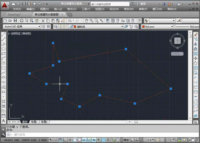 CAD2014软件怎样创建面域