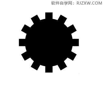 ai怎么用旋转复制制作齿轮