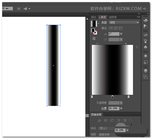 ai软件怎么绘制黑白条纹背景图