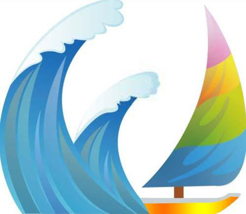 帆船乘风破浪儿童画怎么用AI设计出来