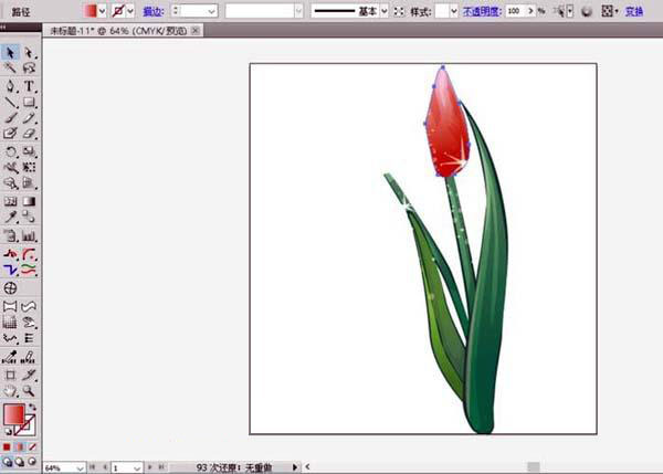 郁金香图案怎么用AI软件绘出来