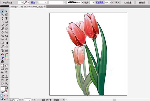 郁金香图案怎么用AI软件绘出来