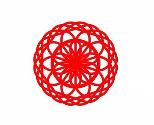 窗花剪纸效果怎么用AI软件绘制