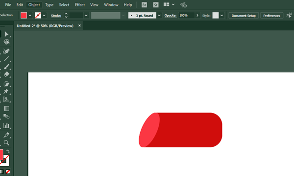火腿肠简笔画怎么用AI软件设计出来