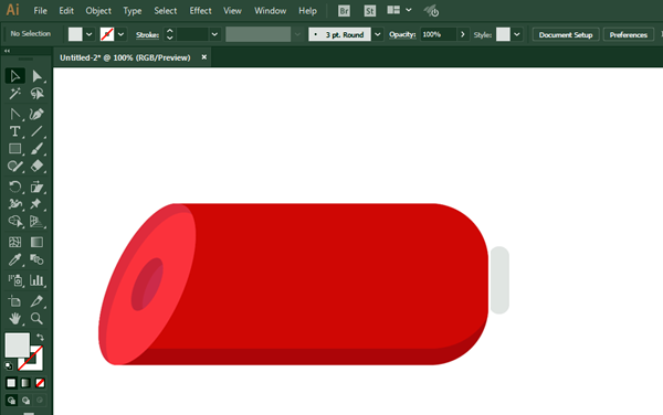火腿肠简笔画怎么用AI软件设计出来