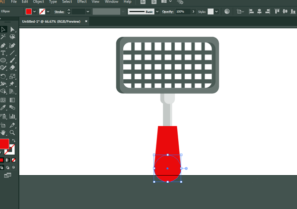烧烤架图标怎么用AI软件设计