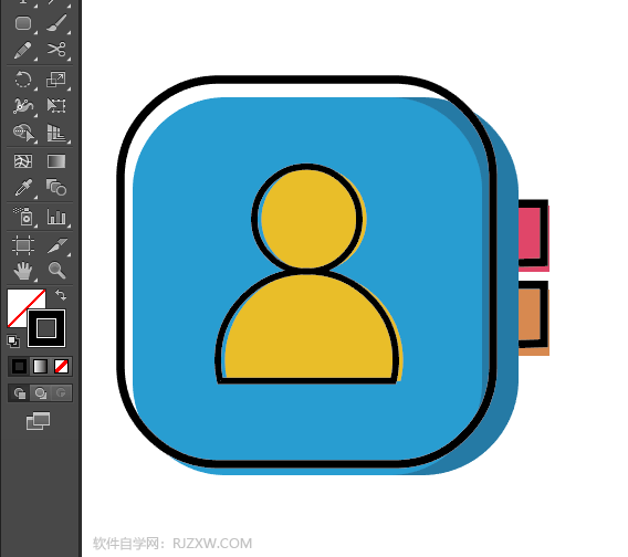 通讯录简笔画怎么用AI软件设计