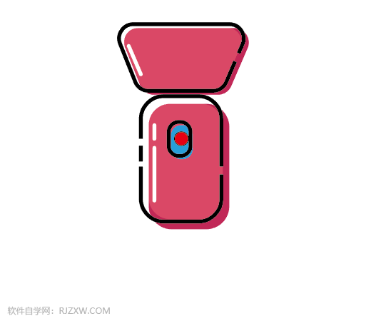 手电筒简笔画怎么用AI软件设计