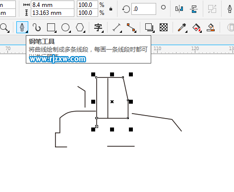 叉车简笔画怎么用Coreldraw软件绘制？