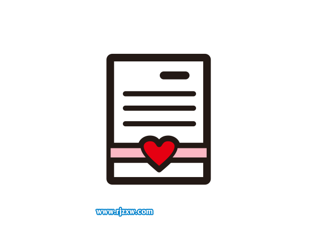 Coreldraw软件绘制心主题的信出来