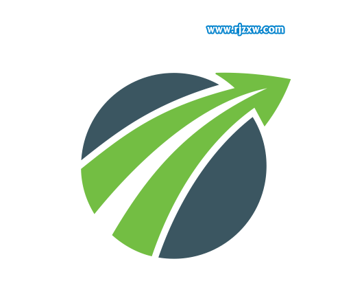 Coreldraw软件绘制圆与箭头组合的LOGO