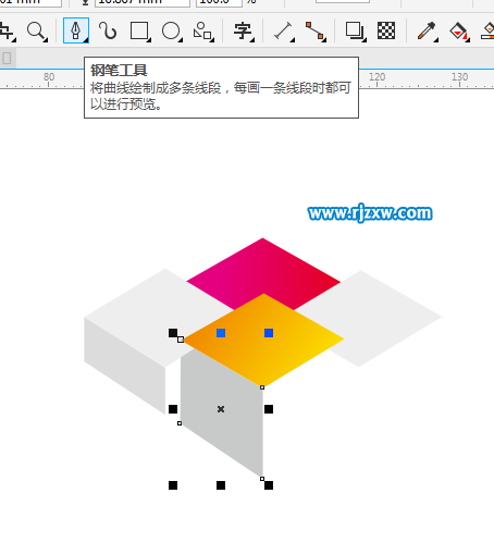 怎么用CDR绘制立体正方形