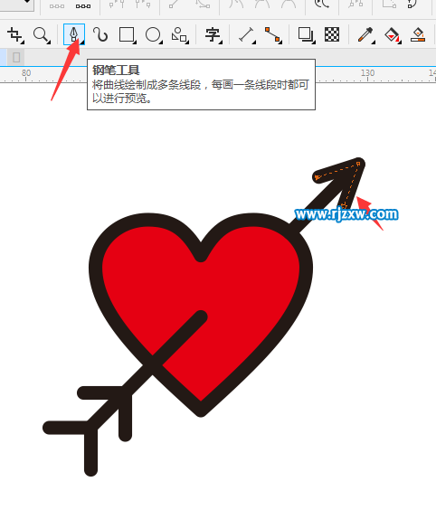 一箭穿心怎么用CDR绘制