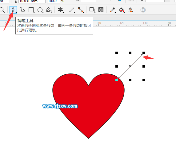 一箭穿心怎么用CDR绘制