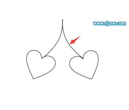 CDR绘制樱桃心简笔画教程