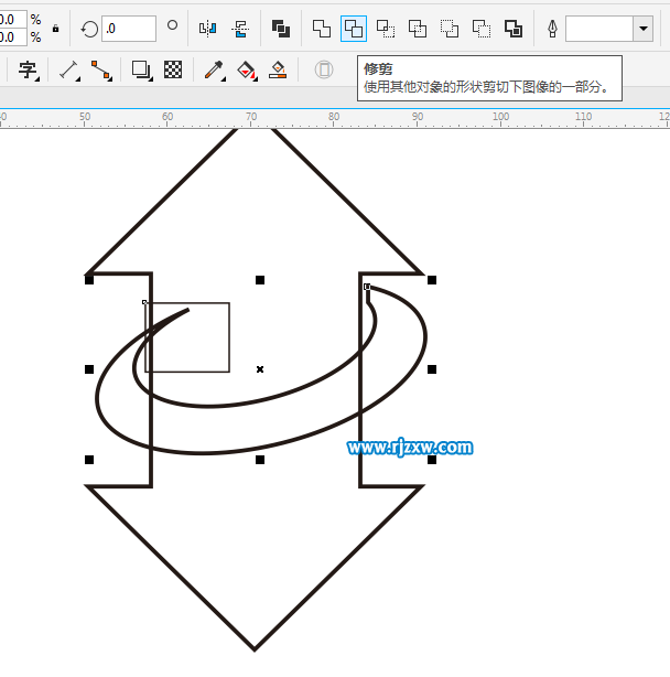 CDR绘制上下箭头原创教程