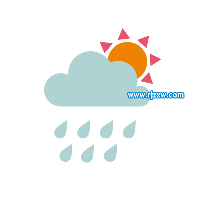 CDRX8设计晴转小雨图标教程