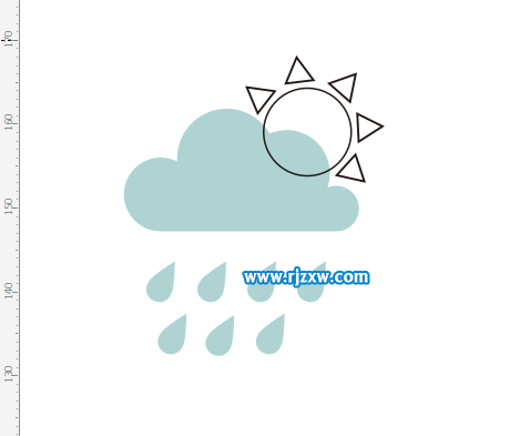 CDRX8设计晴转小雨图标教程