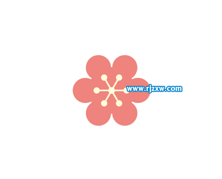 CDRX8变换旋转制作樱花图形