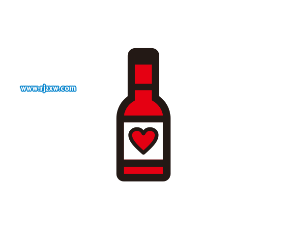 CDRX8绘制红酒瓶简笔画教程