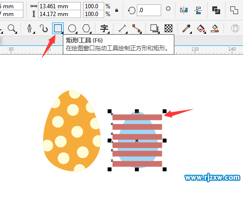用CDR绘制彩蛋简笔画的方法