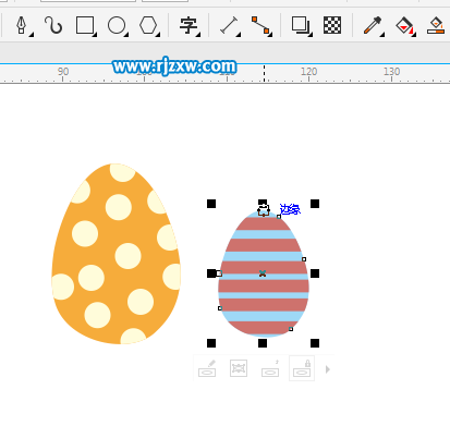 用CDR绘制彩蛋简笔画的方法