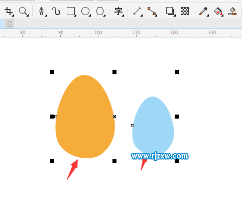用CDR绘制彩蛋简笔画的方法