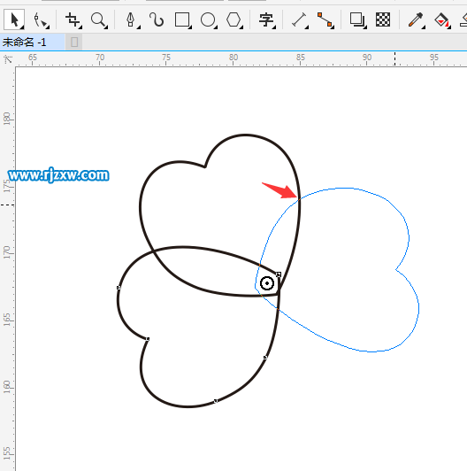 利用CDR旋转复制做三合叶图案