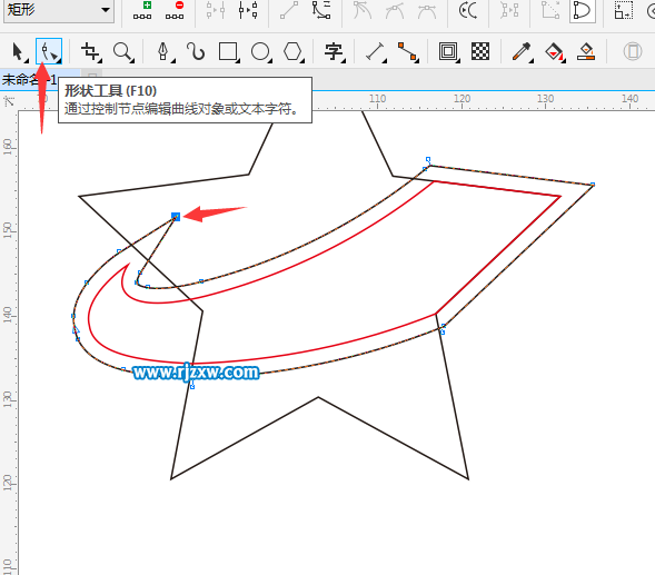 利用CDR多边形设计五角星主题标志