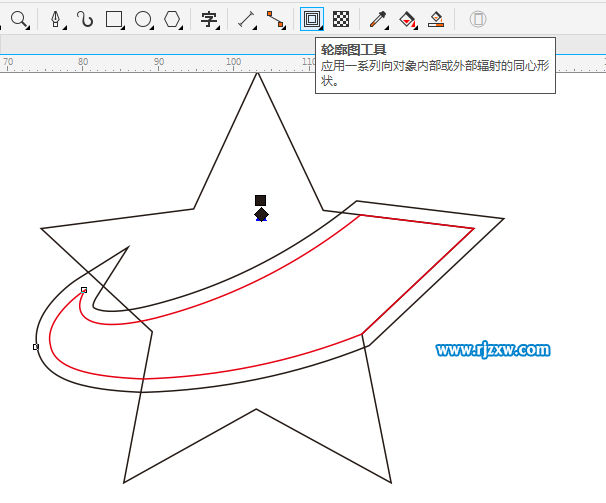 利用CDR多边形设计五角星主题标志