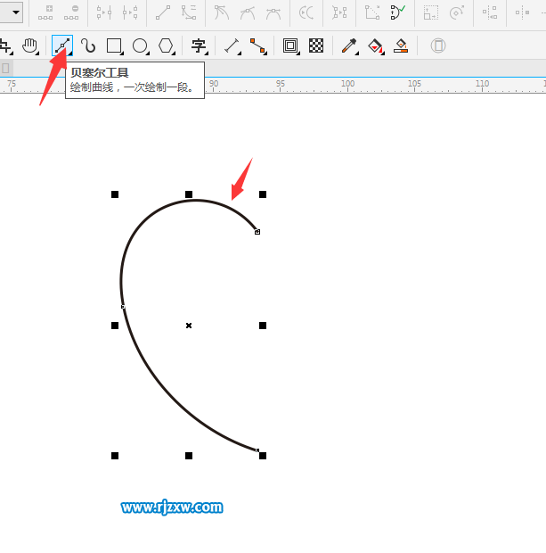 利用CDR节点对齐绘制对称的心形图