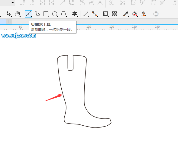CDR绘制女士高跟鞋