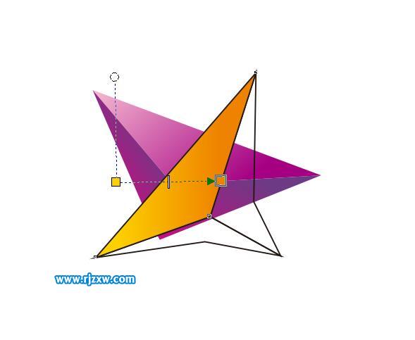 CDR怎么三角立体图形