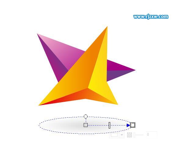 CDR怎么三角立体图形