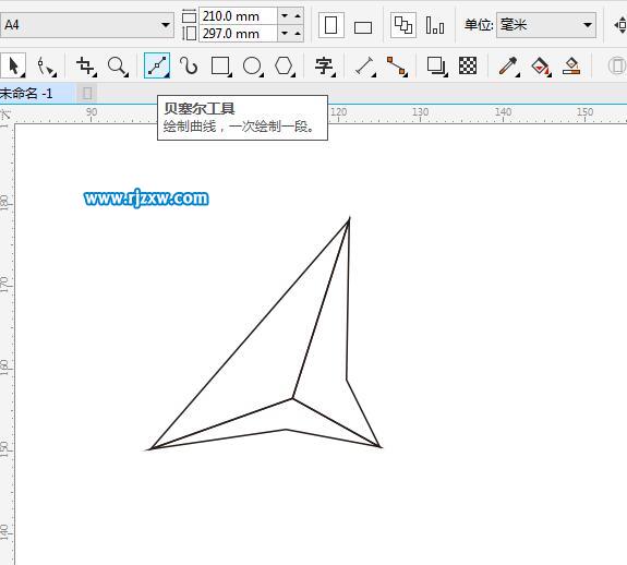 CDR怎么三角立体图形