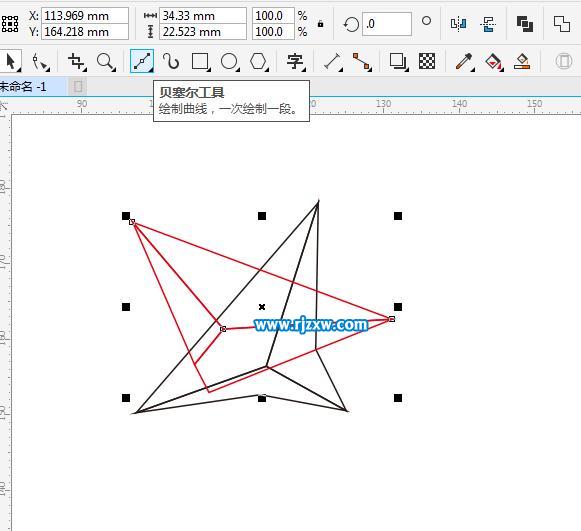 CDR怎么三角立体图形