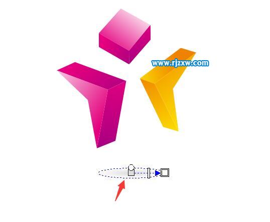 使用贝塞尔工具绘制立体图形