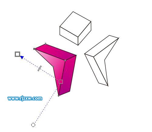 使用贝塞尔工具绘制立体图形