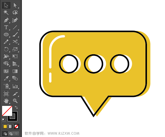 卡通简易APP信息图标怎么用AI设计