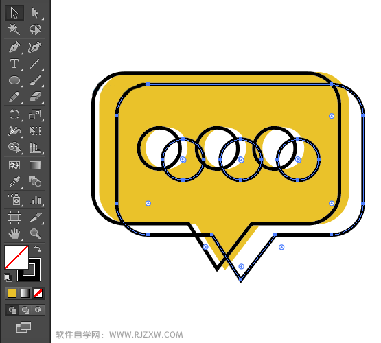卡通简易APP信息图标怎么用AI设计