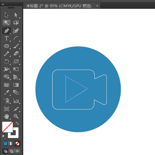 精彩视频APP图标怎么用AICC设计出来