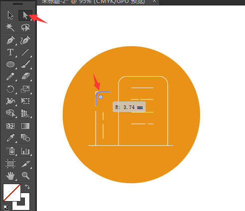 房屋租售图标怎么用AI设计出来