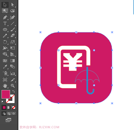 服务费图标怎么用AI设计出来