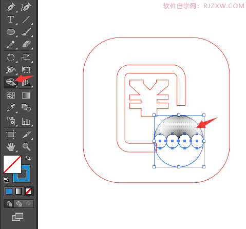 服务费图标怎么用AI设计出来