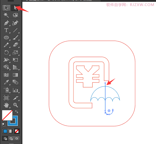 服务费图标怎么用AI设计出来