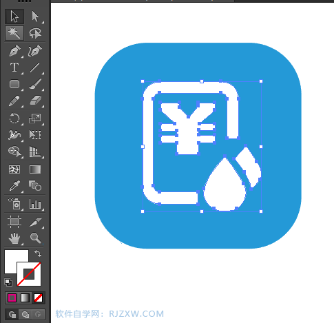 水费图标怎么用AI设计出来