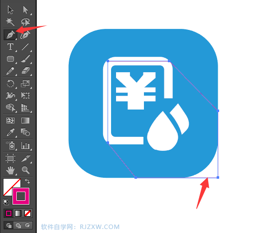 水费图标怎么用AI设计出来