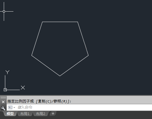 CAD怎么放大多边形