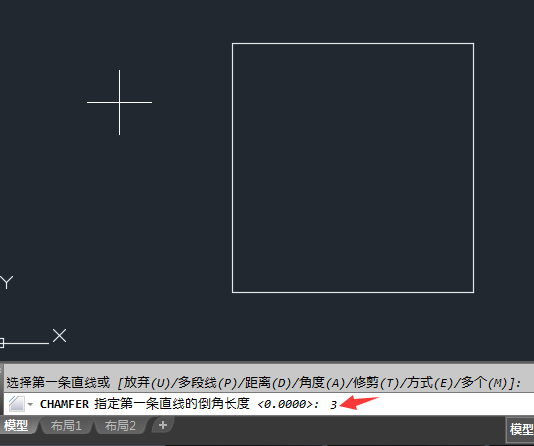CAD怎么以角度进行倒角处理