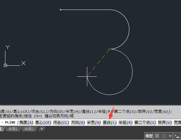 CAD多段线怎么直线与圆弧自由转换